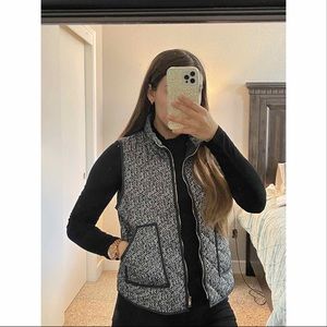 Black and white vest